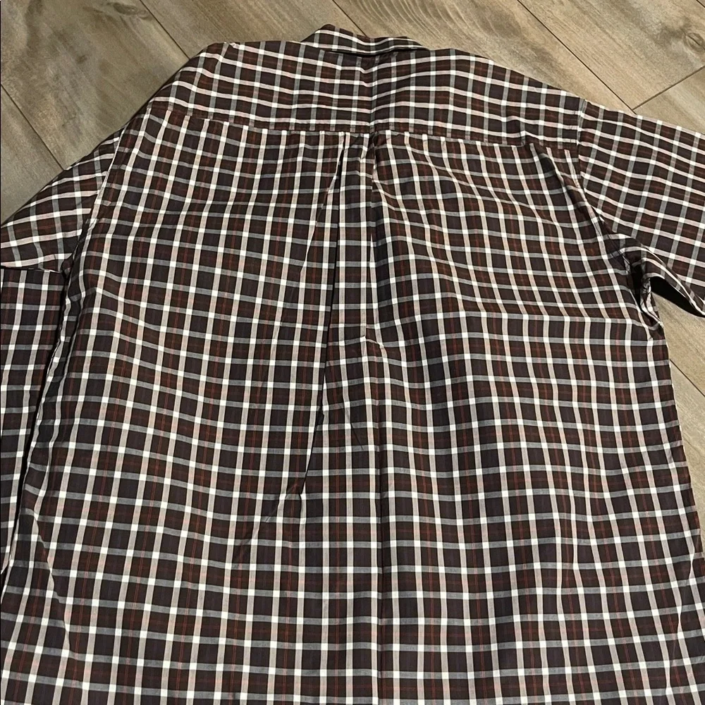 Cinch Brown Plaid Shirt with Embroidered Detail - Picture 8 of 8